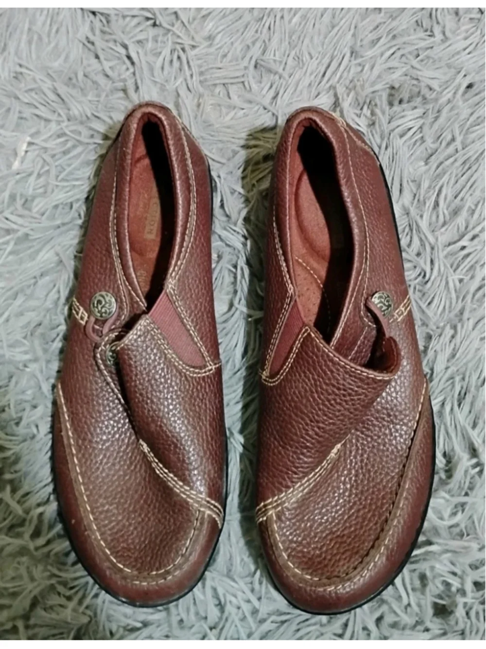 Clarks Ashland Lane Women Size 6.5 Q Slip-On Leather Loafers